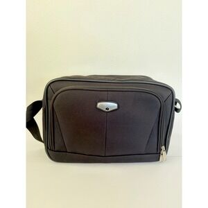 Protocol Carry-On Travel Shoulder Bag 14" x‎ 11" x 6" Black Two Compartment